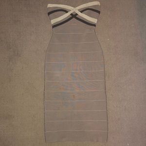Herve Leger bodycon strapless Dress